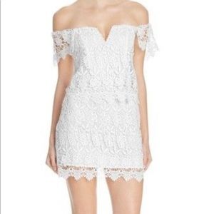 Yumi Kim off the shoulder white lace dress